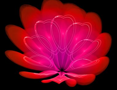 Kırmızı fraktal arka plan soyut resim