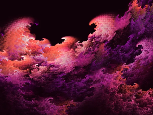 Vermelho e magenta fractal sunrise ondas fundo — Fotografia de Stock