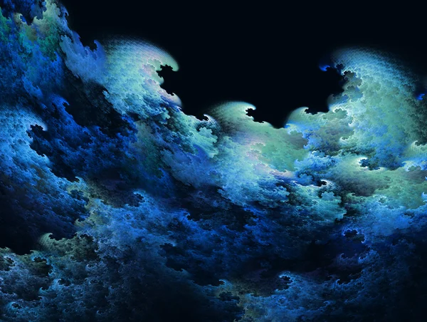 Blue fractal waves background — Stock Photo, Image