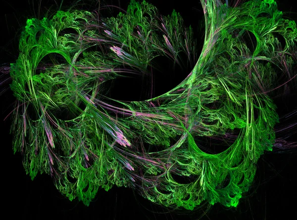 Abstracte donkere groene fractal achtergrond — Stockfoto