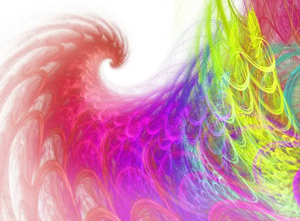 Abstraktní barevné fraktální nadýchané vlna — Stock fotografie