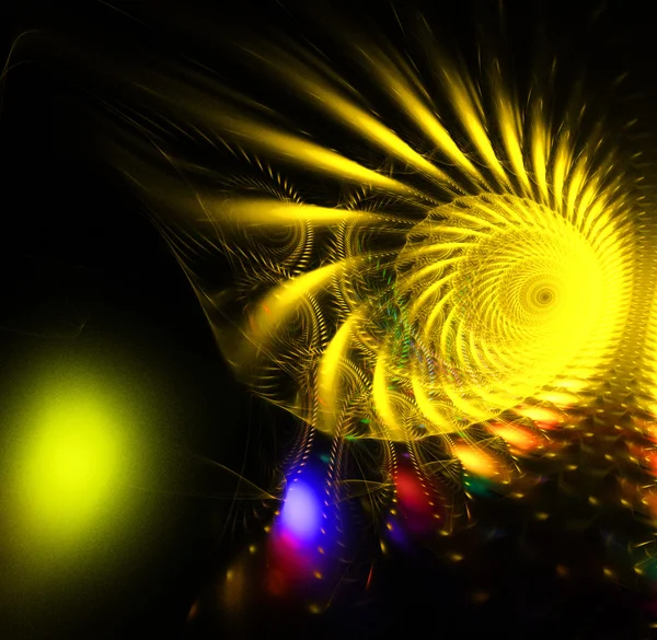 Yellow abstract fractal illustration — Zdjęcie stockowe