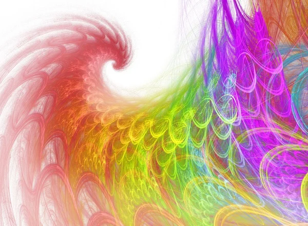 Abstraktní barevné fraktální nadýchané vlna — Stock fotografie