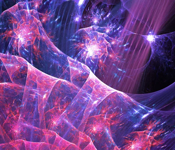 Violet fractal achtergrond illustratie kleurrijke op zwarte backgro — Stockfoto
