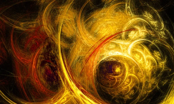 Sarı soyut fraktal illüstrasyon