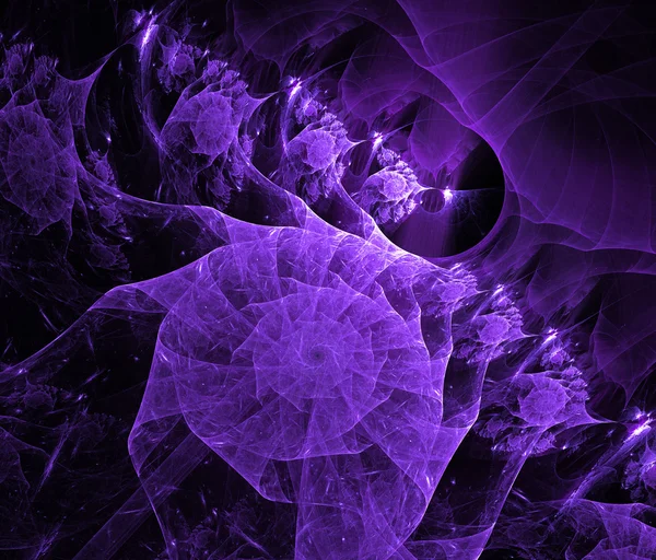 Violeta fractal fondo ilustración colorido en negro backgro — Foto de Stock