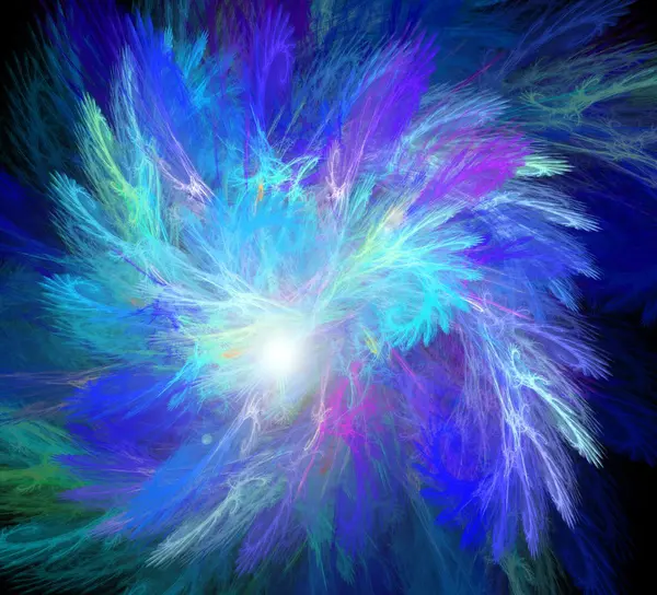 Abstrait bleu tourbillon fond fractal — Photo