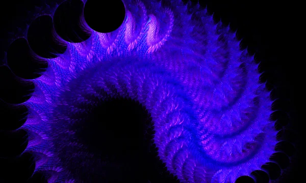 Violeta fractal fundo ilustração colorido no preto backgro — Fotografia de Stock