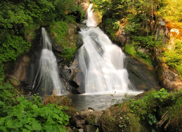 Lunga Esposizione Delle Cascate Triberg Nella Foresta Nera Germania Una — Foto Stock