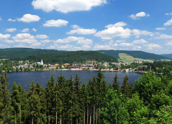 Utsikt Från Den Östra Stranden Till Sjön Titisee Schwarzwald Tyskland — Stockfoto