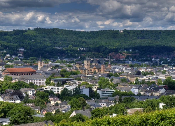 Vista Petrisberg Hill Para Cidade Velha Catedral Trier Alemanha Belo — Fotografia de Stock