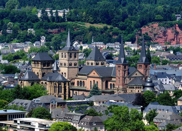 Petrisberg Hill Den Trier Almanya Katedrali Güzel Güneşli Bir Yaz — Stok fotoğraf