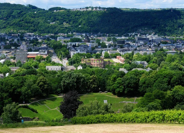 Blick Vom Petrisberg Auf Die Alte Römische Kaiserthermalruine Und Das — Stockfoto