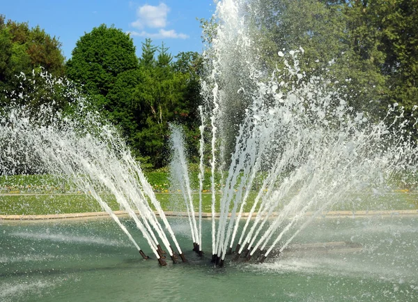 Breve Toma Exposición Una Fuente Parque Bad Duerkheim Alemania Hermoso — Foto de Stock