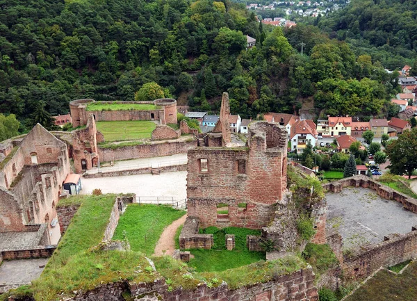 Hardenburg Kalesi Nin Harabesi Kötü Duerkheim Almanya Bulutlu Bir Yaz — Stok fotoğraf