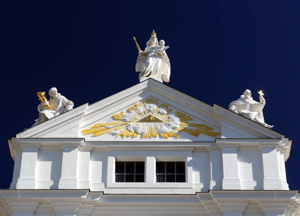 Vackert Dekorerad Fasad Stephan Katedralen Passau Tyskland Vacker Solig Höstdag — Stockfoto