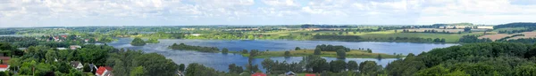 Panorama Widok Wieży Parnass Nad Jeziorem Ploen Niemcy Piękny Słoneczny — Zdjęcie stockowe