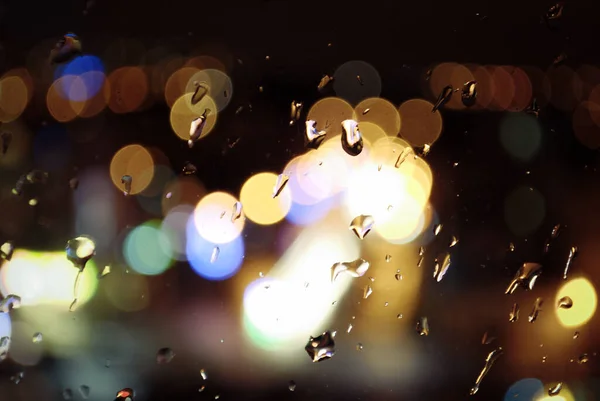 Gouttes Pluie Sur Verre — Photo