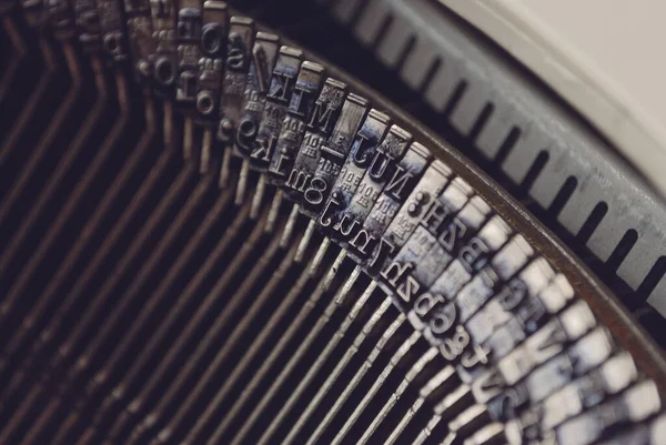 Régi Typewriter Leveleket Vértes — Stock Fotó