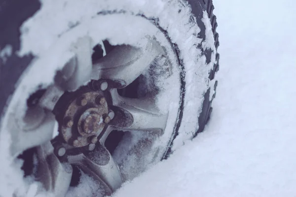Wheel Car Snow — Stock Photo, Image