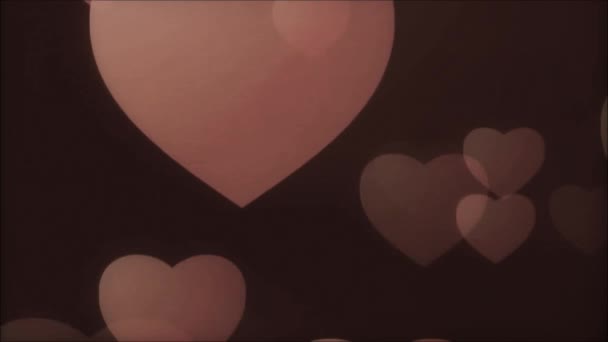 San Valentín Pink Red Animation Hearts Saludo Corazones Amor Festivo — Vídeo de stock