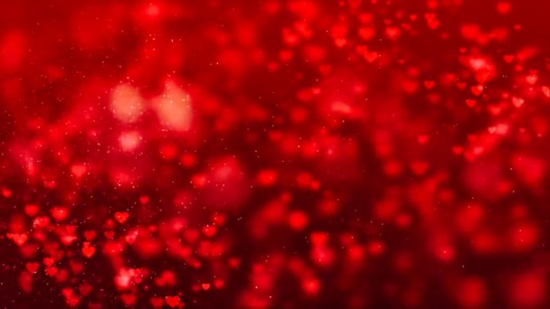 San Valentino Rosa Rosso Animazione Cuori Saluto Amore Cuori Festivo — Video Stock