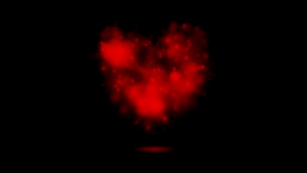 Hari Valentine Red Animation Hearts Menyambut Hati Cinta Perayaan Bokeh — Stok Video