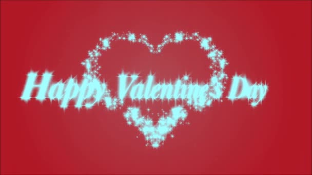 San Valentín Pink Red Animation Hearts Saludo Corazones Amor Festivo — Vídeo de stock