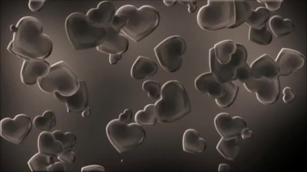 Alla Hjärtans Dag Rosa Röd Animation Hjärtan Hälsning Kärlek Hjärtan — Stockvideo