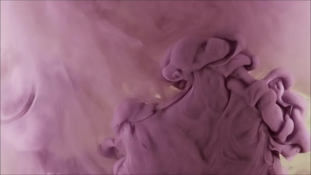 Bunte Farbe Breitet Sich Wasser Aus — Stockvideo