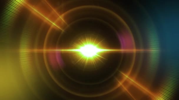Efekt Rozbłysku Soczewki Optycznej Rozdzielczość Bardzo Wysoka Jakość Realistyczna Rozbłysk — Wideo stockowe