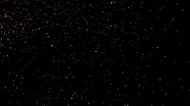 Havada yüzen gerçek toz parçacıkları. Toz Parçacıkları Arkaplanı. Makro yavaş çekim, karıştırma kipi kullan (ekran)