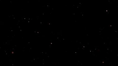 Havada yüzen gerçek toz parçacıkları. Toz Parçacıkları Arkaplanı. Makro yavaş çekim, karıştırma kipi kullan (ekran)