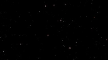 Havada yüzen gerçek toz parçacıkları. Toz Parçacıkları Arkaplanı. Makro yavaş çekim, karıştırma kipi kullan (ekran)