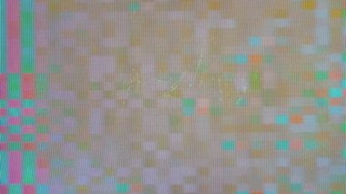 Vintage düğmesi açık, televizyonu kapat. Analog Statik Gürültü dokusu. Tek renkli, siyah-beyaz titreşimli ses. Ekran hasarı TV efektleri ve objeler. VHS. Kötü müdahale.