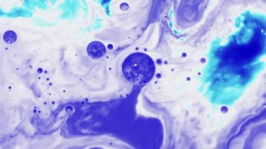 Kabarcık içindeki molekül, Kozmetik Esansı, Bilimsel arka planda sıvı damlası, 3D animasyon.