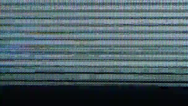 Вінтаж Вмикається Вимикає Телевізор Аналогова Статична Текстура Шуму Монохромний Чорно — стокове відео