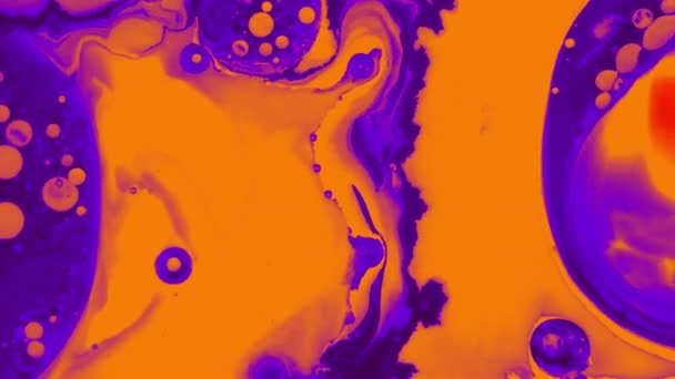泡泡内部的分子 化妆品精华 科学背景上的液滴 3D动画 — 图库视频影像