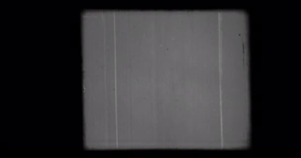 Black White Monochrome Universal Countdown Film Leader Countdown Clock Effect — стоковое видео