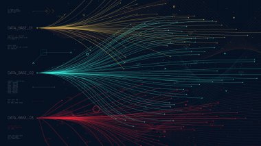 Trend hatları analitik piyasa ekonomisi bilgi, mali sunum için karmaşık veri konuları çubuk grafik