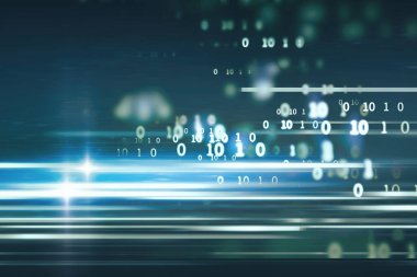 mavi geometrik soyut teknoloji ve bilim geri gruplandırması