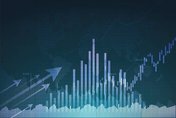 Gráfico Financiero Sobre Tecnología Fondo Abstracto Representan Crisis Financiera Crisis — Foto de Stock