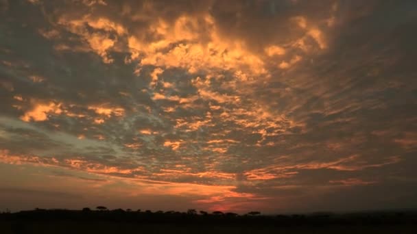 4K雄大な夕日や日の出の風景のタイムラプス大自然の幻想的な光雲景空 — ストック動画