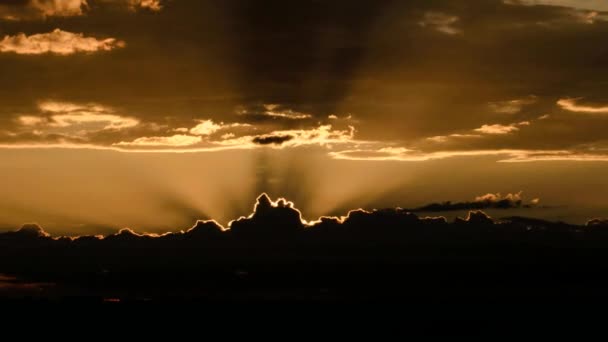 Time Lapse Van Majestueuze Zonsondergang Zonsopgang Landschap Verbazingwekkend Licht Van — Stockvideo