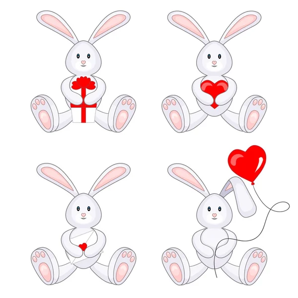 Valentine zajíčky — Stockový vektor
