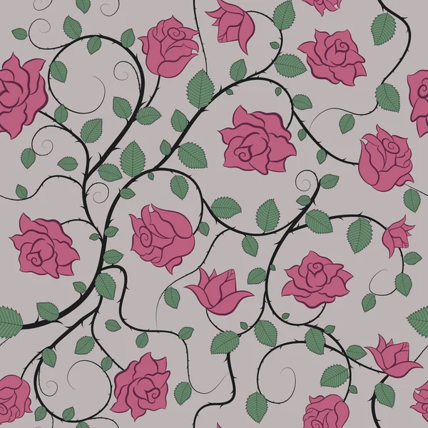 Modèle sans couture avec des roses — Image vectorielle