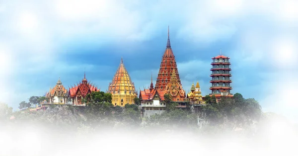 Das Bild Des Wat Tham Suea Einer Berühmten Touristenattraktion Thailand — Stockfoto