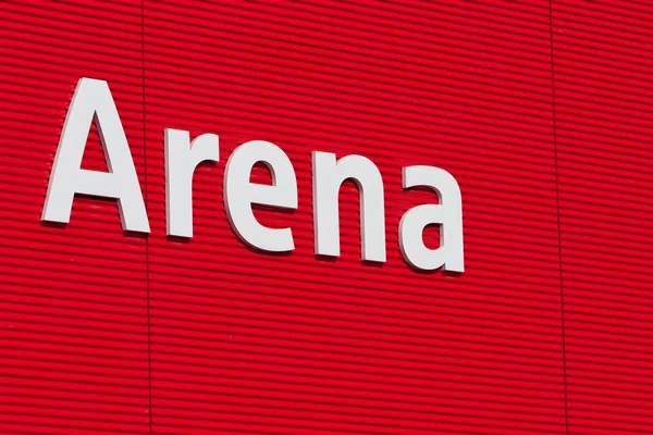 Arena texto na parede — Fotografia de Stock