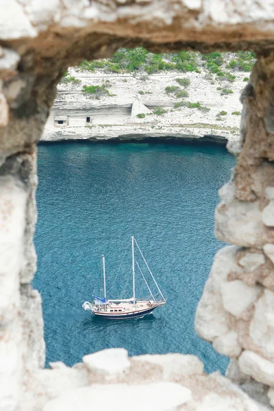 Lombar bonifacio, Korsika içinde yat — Stok fotoğraf