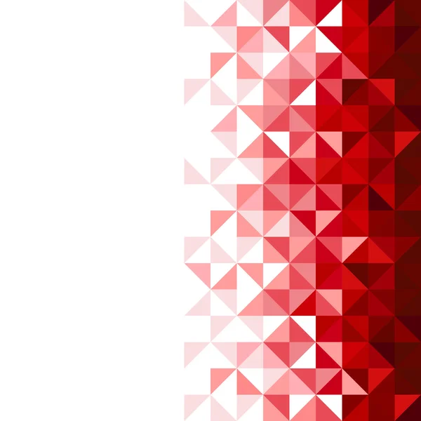 Abstract, geometrische achtergrond, driehoek en vierkant, rood — Stockvector